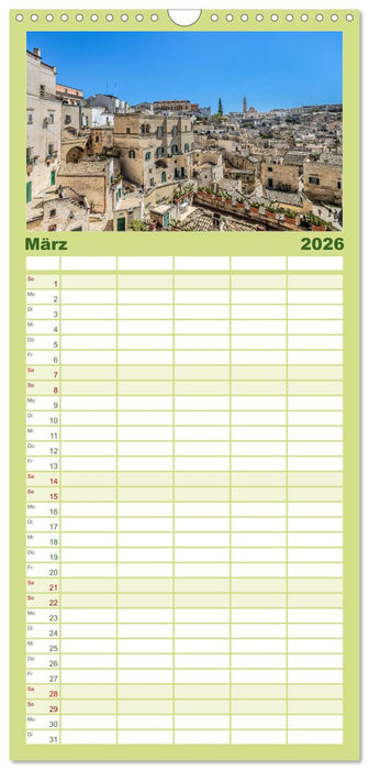 Matera - Die Stadt der Sassi (CALVENDO Familienplaner 2026)