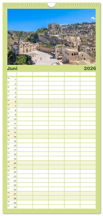 Matera - Die Stadt der Sassi (CALVENDO Familienplaner 2026)