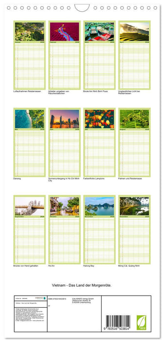 Vietnam - Das Land der Morgenröte. (CALVENDO Familienplaner 2026)