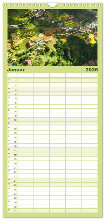 Vietnam - Das Land der Morgenröte. (CALVENDO Familienplaner 2026)