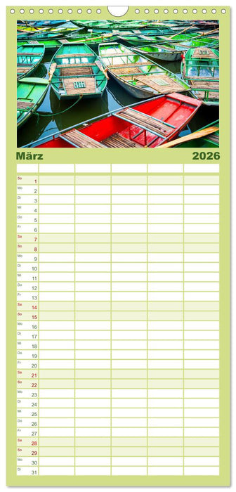 Vietnam - Das Land der Morgenröte. (CALVENDO Familienplaner 2026)