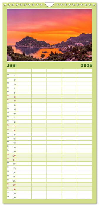 Korfu - Die paradiesische Insel im Mittelmeer. (CALVENDO Familienplaner 2026)