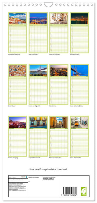 Lissabon - Portugals schöne Hauptstadt. (CALVENDO Familienplaner 2026)