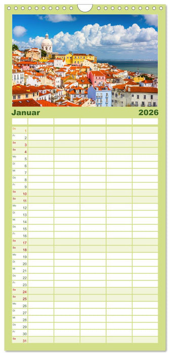 Lissabon - Portugals schöne Hauptstadt. (CALVENDO Familienplaner 2026)