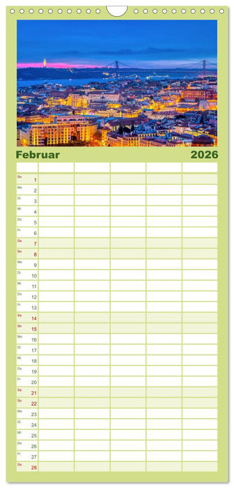 Lissabon - Portugals schöne Hauptstadt. (CALVENDO Familienplaner 2026)