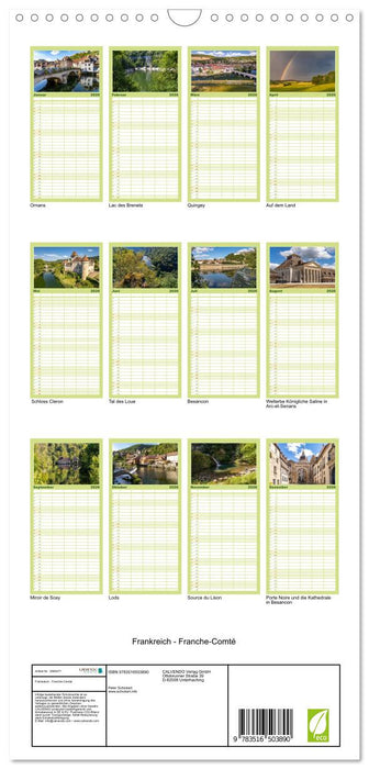 Frankreich - Franche-Comté (CALVENDO Familienplaner 2026)