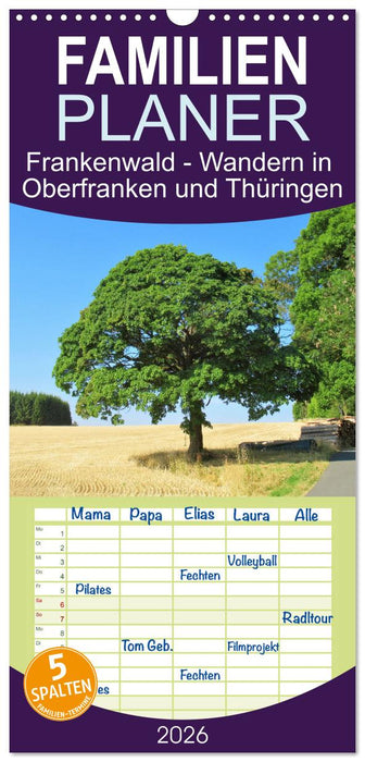 Frankenwald - Wandern in Oberfranken und Thüringen (CALVENDO Familienplaner 2026)