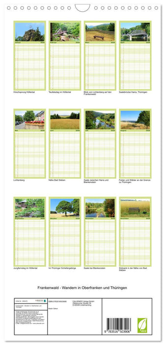 Frankenwald - Wandern in Oberfranken und Thüringen (CALVENDO Familienplaner 2026)
