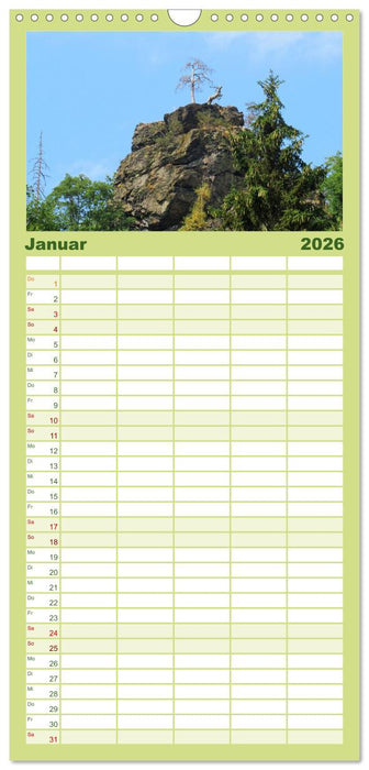 Frankenwald - Wandern in Oberfranken und Thüringen (CALVENDO Familienplaner 2026)