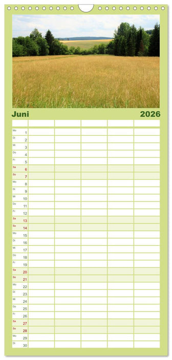 Frankenwald - Wandern in Oberfranken und Thüringen (CALVENDO Familienplaner 2026)