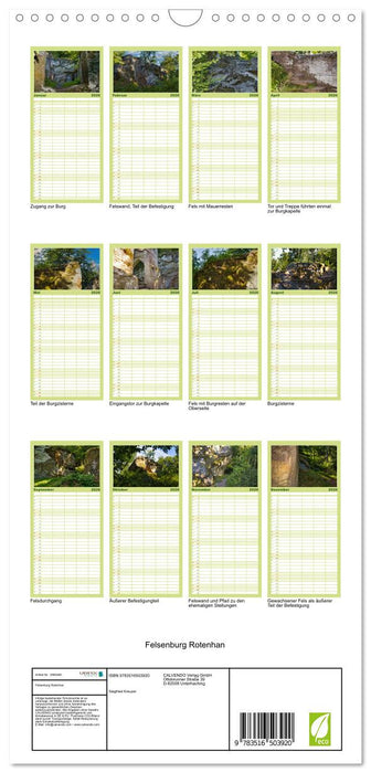 Felsenburg Rotenhan (CALVENDO Familienplaner 2026)