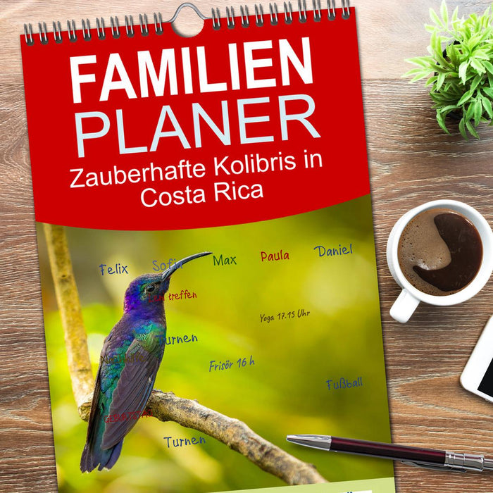 Zauberhafte Kolibris in Costa Rica (CALVENDO Familienplaner 2026)