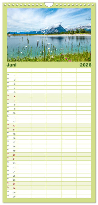 Zauberhafte Seenlandschaften um Innsbruck (CALVENDO Familienplaner 2026)