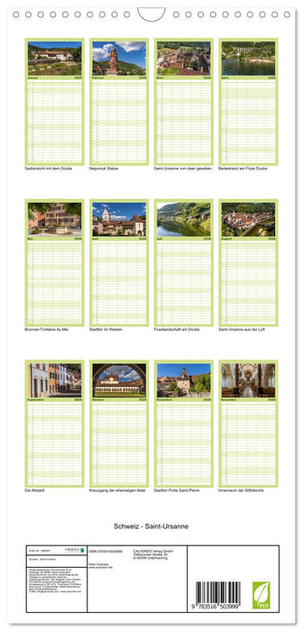 Schweiz - Saint-Ursanne (CALVENDO Familienplaner 2026)