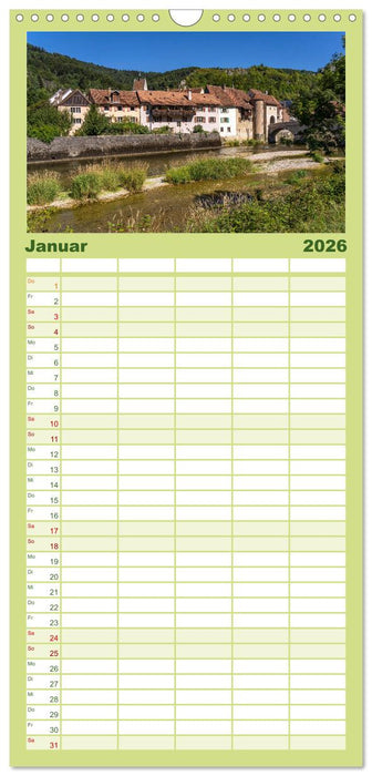 Schweiz - Saint-Ursanne (CALVENDO Familienplaner 2026)