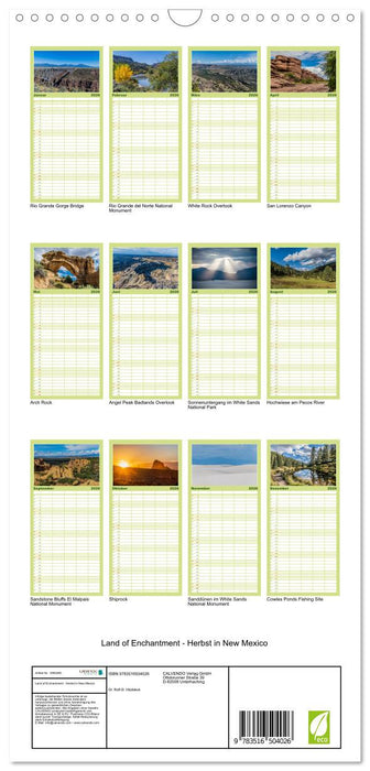 Land of Enchantment - Herbst in New Mexico (CALVENDO Familienplaner 2026)