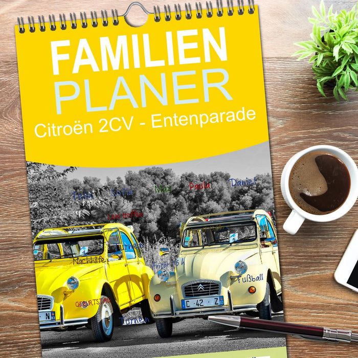 Citroën 2CV - Entenparade (CALVENDO Familienplaner 2026)