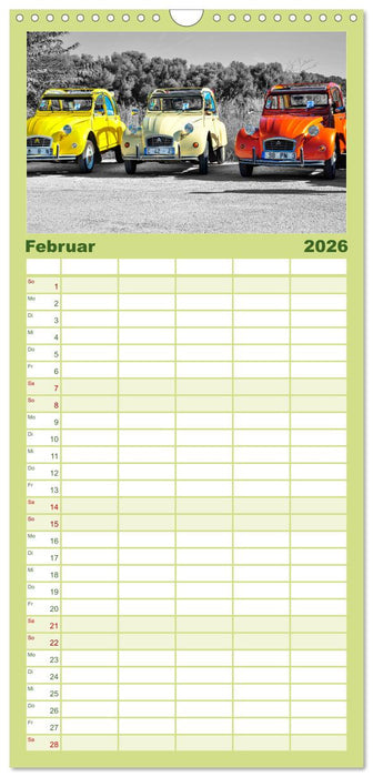 Citroën 2CV - Entenparade (CALVENDO Familienplaner 2026)