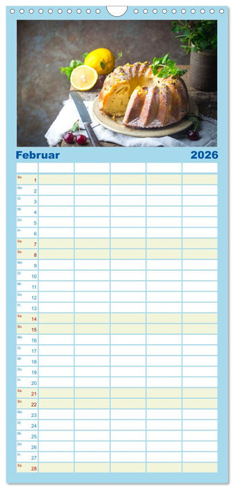 Köstliche Kuchen (CALVENDO Familienplaner 2026)