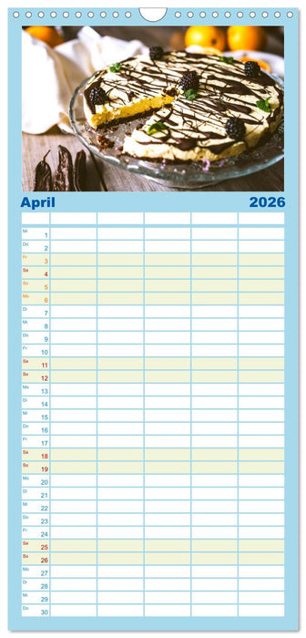 Köstliche Kuchen (CALVENDO Familienplaner 2026)
