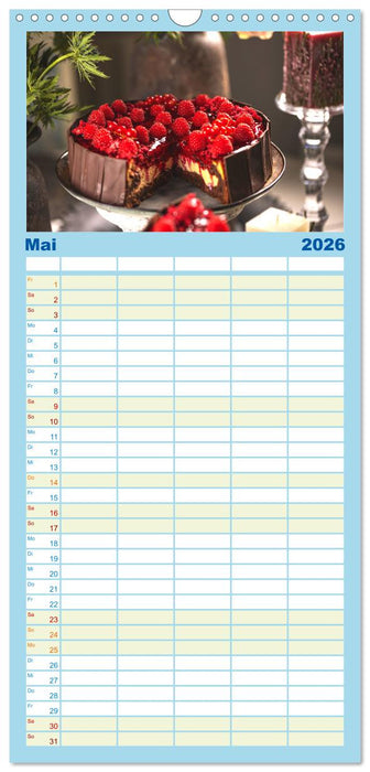 Köstliche Kuchen (CALVENDO Familienplaner 2026)