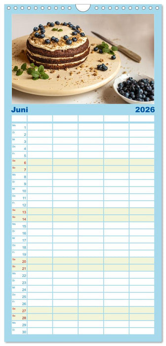 Köstliche Kuchen (CALVENDO Familienplaner 2026)
