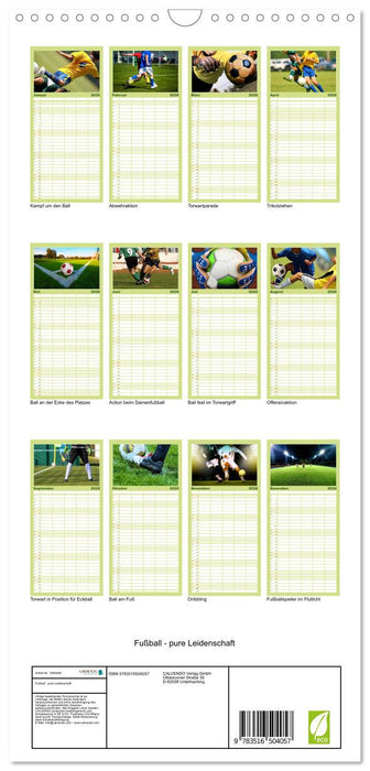 Fußball - pure Leidenschaft (CALVENDO Familienplaner 2026)