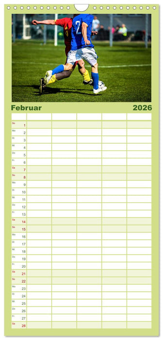 Fußball - pure Leidenschaft (CALVENDO Familienplaner 2026)