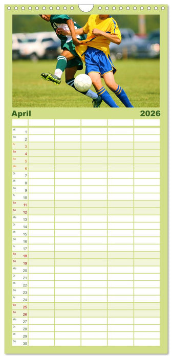 Fußball - pure Leidenschaft (CALVENDO Familienplaner 2026)