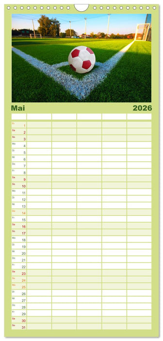 Fußball - pure Leidenschaft (CALVENDO Familienplaner 2026)
