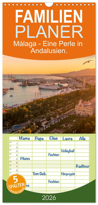 Málaga - Eine Perle in Andalusien. (CALVENDO Familienplaner 2026)