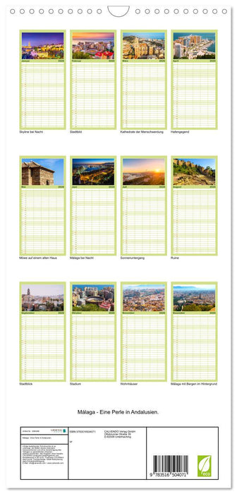 Málaga - Eine Perle in Andalusien. (CALVENDO Familienplaner 2026)