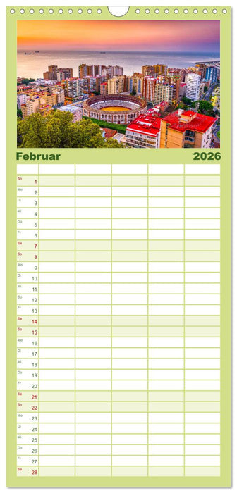 Málaga - Eine Perle in Andalusien. (CALVENDO Familienplaner 2026)