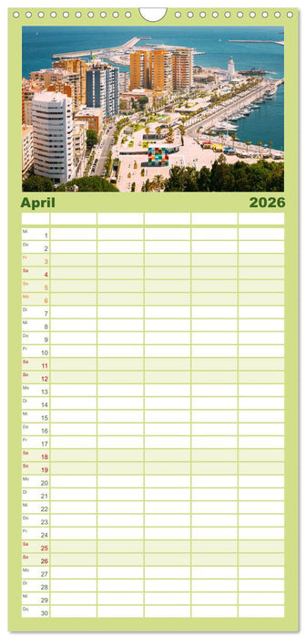 Málaga - Eine Perle in Andalusien. (CALVENDO Familienplaner 2026)