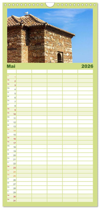 Málaga - Eine Perle in Andalusien. (CALVENDO Familienplaner 2026)