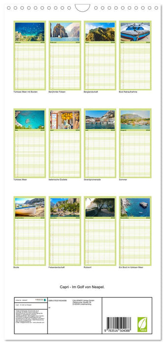 Capri - Im Golf von Neapel. (CALVENDO Familienplaner 2026)