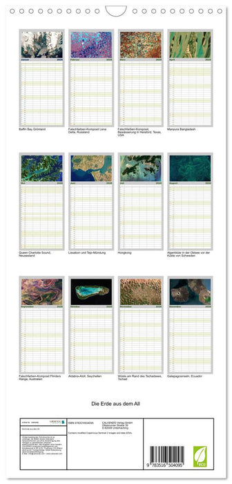 Die Erde aus dem All (CALVENDO Familienplaner 2026)