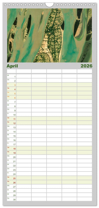 Die Erde aus dem All (CALVENDO Familienplaner 2026)