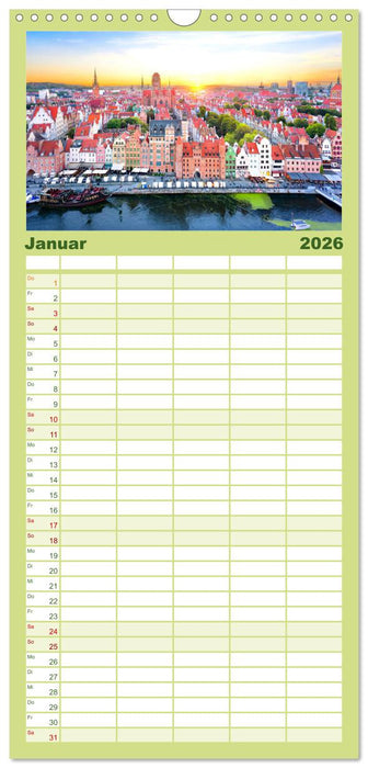 Danzig - Die goldene Stadt an der Ostsee. (CALVENDO Familienplaner 2026)