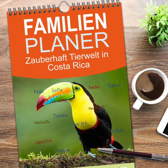 Zauberhaft Tierwelt in Costa Rica (CALVENDO Familienplaner 2026)