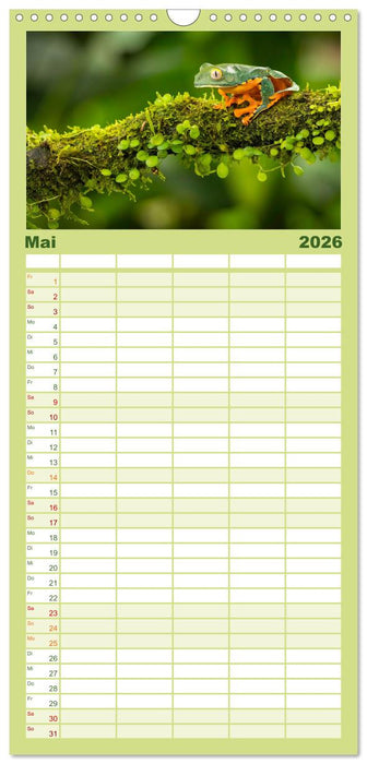 Zauberhaft Tierwelt in Costa Rica (CALVENDO Familienplaner 2026)