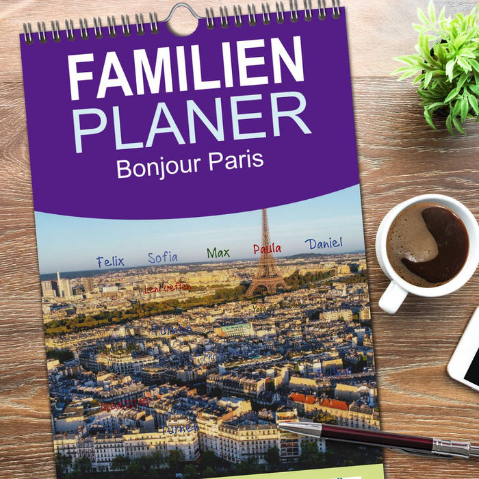 Bonjour Paris (CALVENDO Familienplaner 2026)