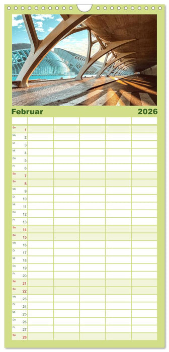 Valencia - Eine Stadt voller Kontraste. (CALVENDO Familienplaner 2026)