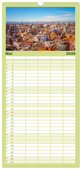 Valencia - Eine Stadt voller Kontraste. (CALVENDO Familienplaner 2026)