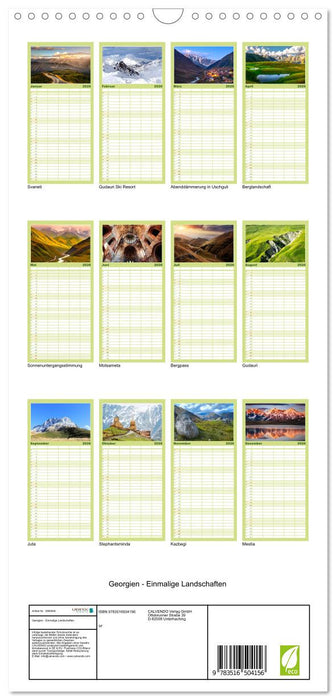 Georgien - Einmalige Landschaften (CALVENDO Familienplaner 2026)
