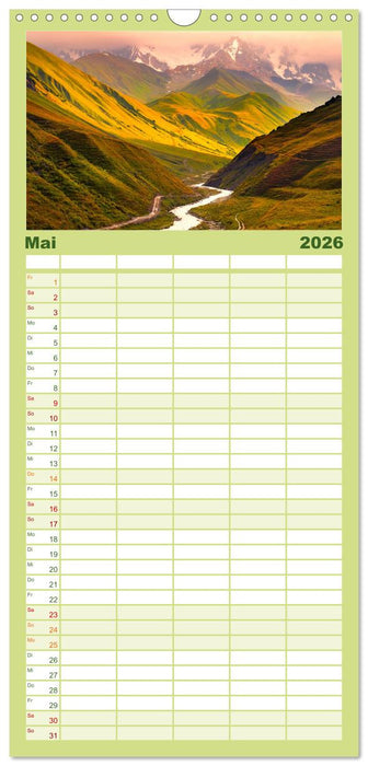 Georgien - Einmalige Landschaften (CALVENDO Familienplaner 2026)