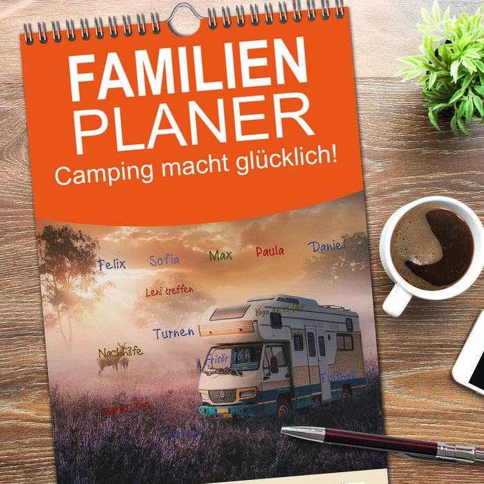 Camping macht glücklich! (CALVENDO Familienplaner 2026)