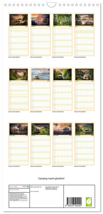 Camping macht glücklich! (CALVENDO Familienplaner 2026)