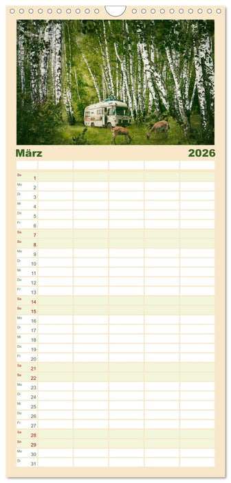 Camping macht glücklich! (CALVENDO Familienplaner 2026)