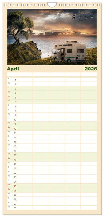 Camping macht glücklich! (CALVENDO Familienplaner 2026)